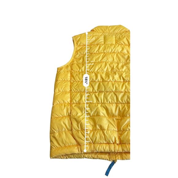 Primary Puffer Vest Yellow Quilted Lightweight Recycled Polyester size 8/9 - Picture 5 of 9
